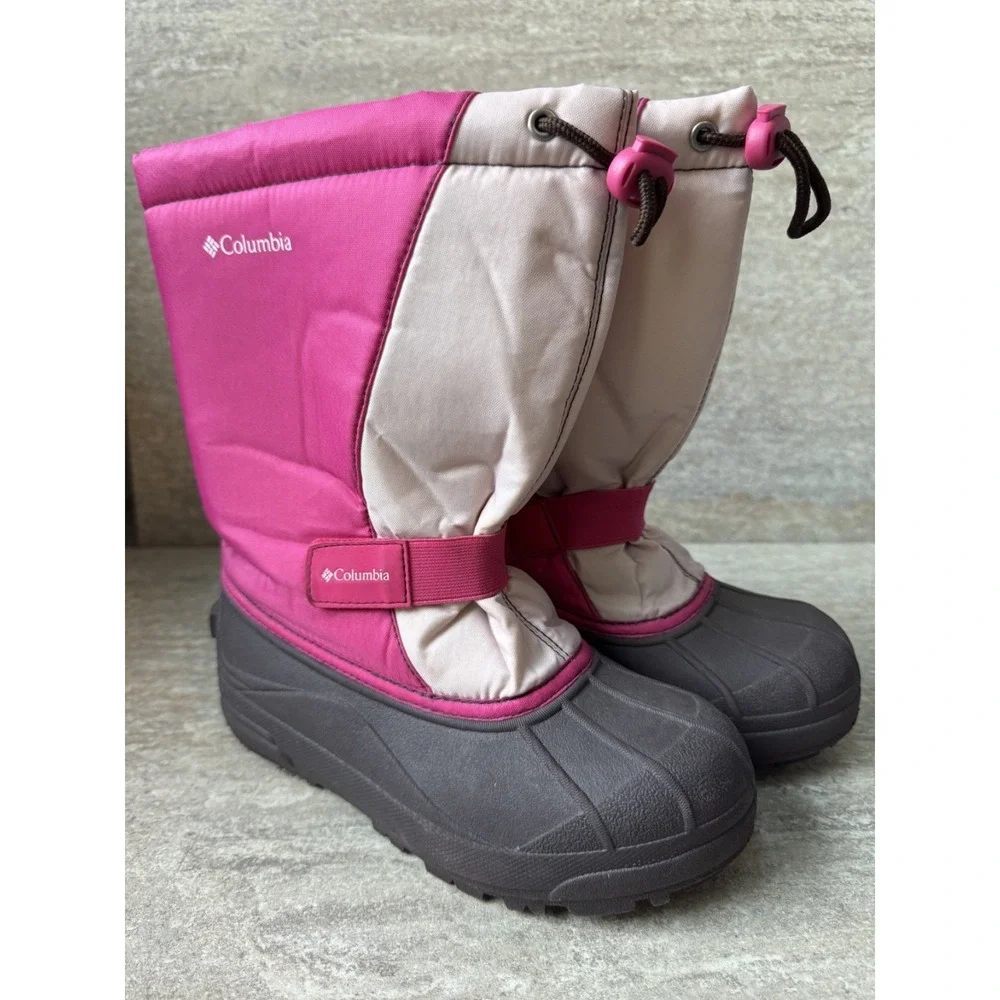 Columbia Pink Girls Snow Winter Boots Size 4‎ - Excellent Condition!